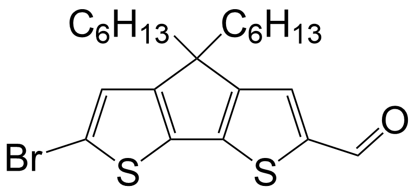 6-bromo-4,4-dihexyl-4H- 7-cyclopenta[1,2-b:5,4-b'] 8-dithiophene-2-carbaldehyde
